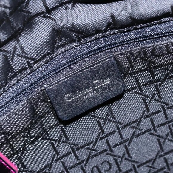 Christian Dior Canage Hand Bag Nylon Khaki Purple Silver Auth bs29344 - Picture 12 of 16